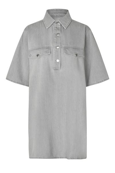 SECOND FEMALE KJOLE, ESSO DRESS, LIGHT GREY DENIM